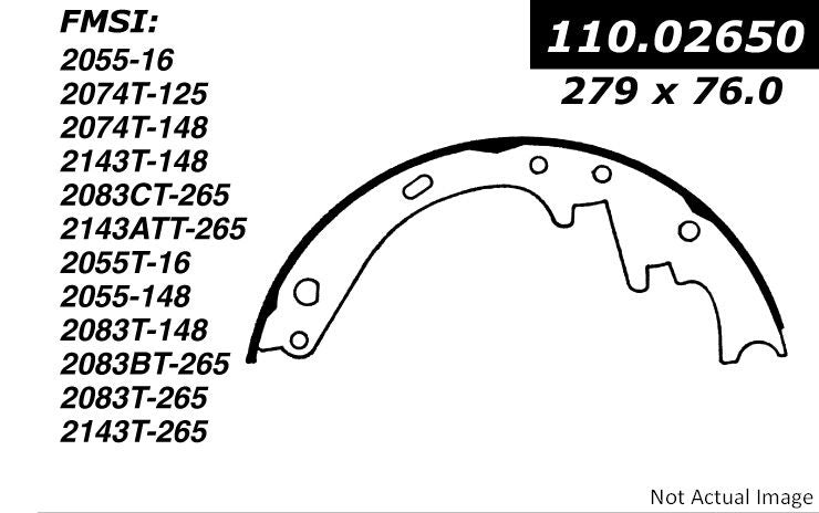 Stoptech Centric Premium Brake Shoes - Front/Rear 111.02650