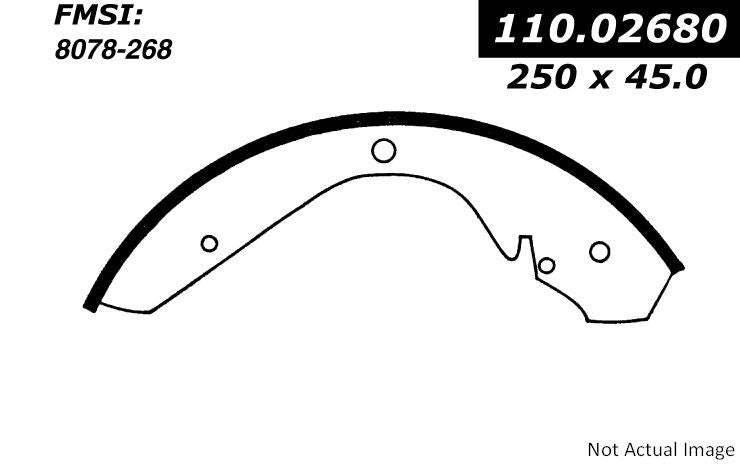 Centric Parts Premium Brake Shoes  top view frsport 111.02680