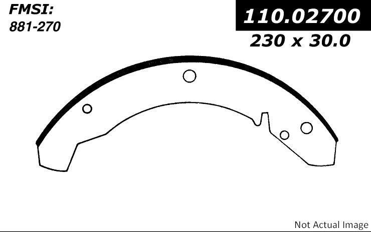 Centric Parts Premium Brake Shoes  top view frsport 111.02700