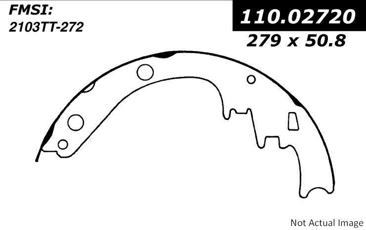 StopTech Premium Brake Shoes  top view frsport 111.02720