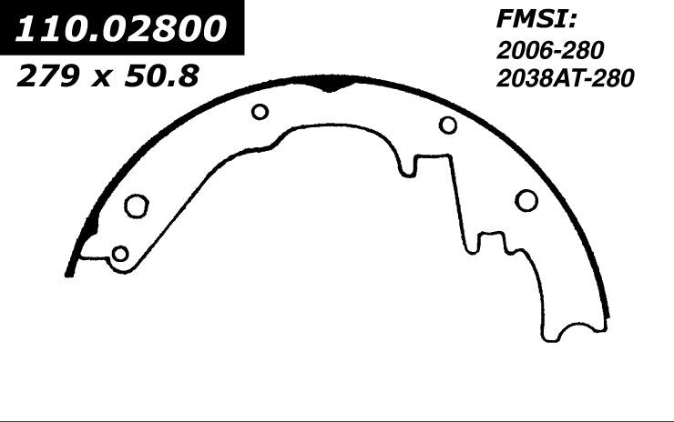 centric parts premium brake shoes  frsport 111.02800