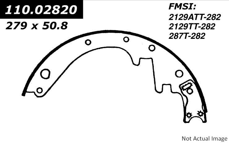 Centric Parts Premium Brake Shoes  top view frsport 111.02820