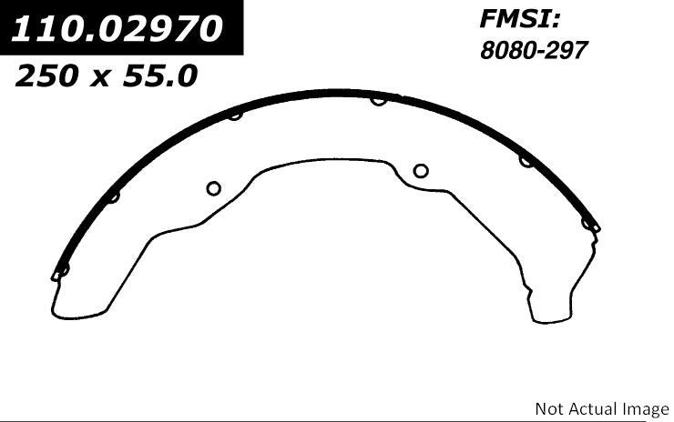 Centric Parts Premium Brake Shoes  top view frsport 111.02970