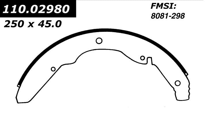 centric parts premium brake shoes  frsport 111.02980