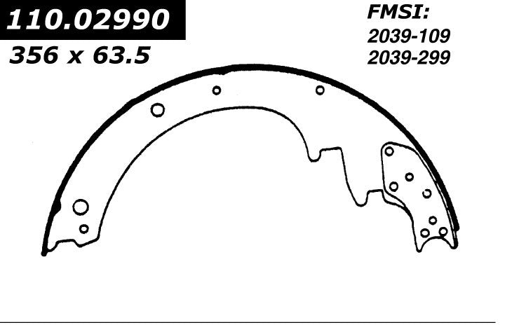 centric parts premium brake shoes  frsport 111.02990