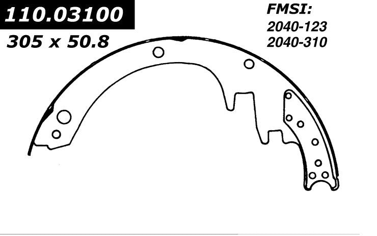 centric parts premium brake shoes  frsport 111.03100