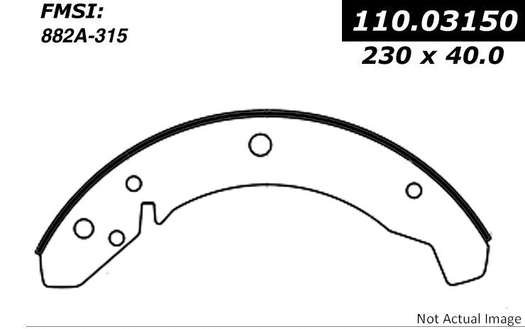 Stoptech Centric Premium Brake Shoes - Rear 111.03150