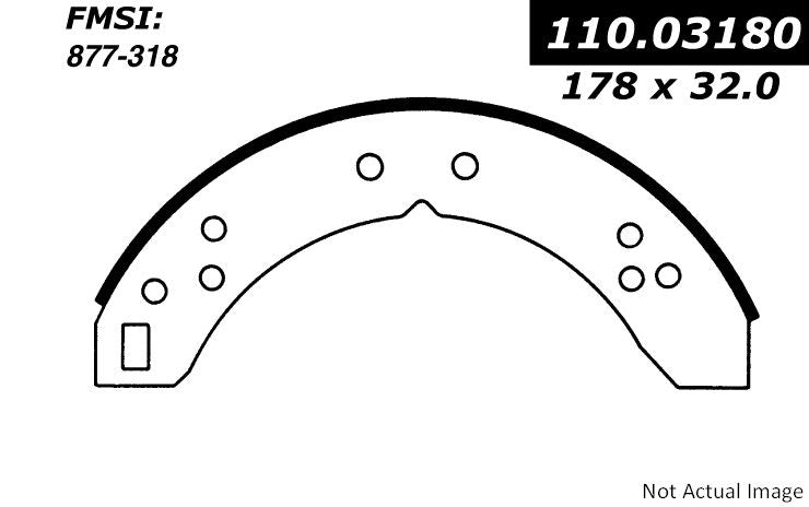 Stoptech Centric Premium Brake Shoes - Rear 111.03180