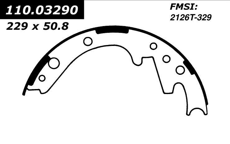 centric parts premium brake shoes  frsport 111.03290