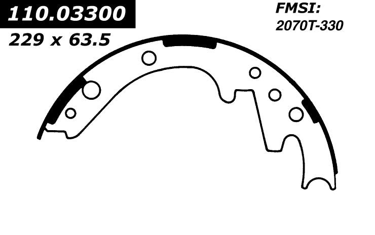 centric parts premium brake shoes  frsport 111.03300