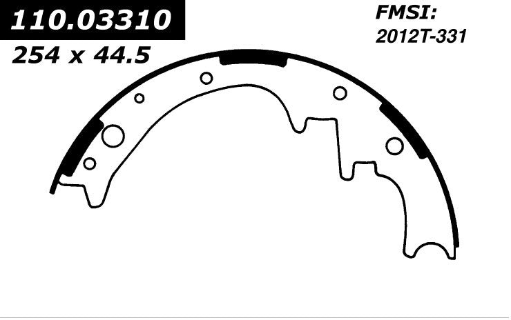 centric parts premium brake shoes  frsport 111.03310