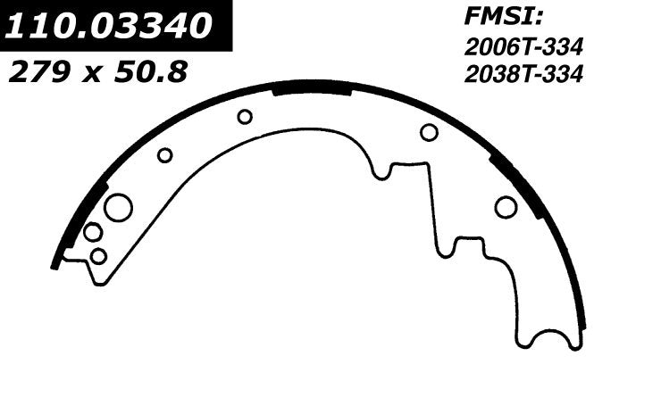 centric parts premium brake shoes  frsport 111.03340