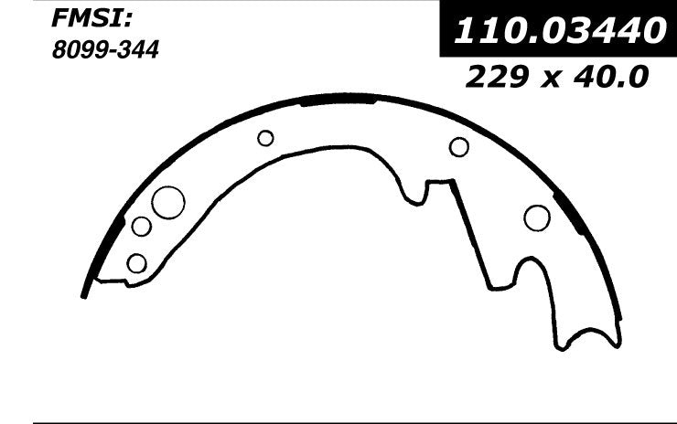 centric parts premium brake shoes  frsport 111.03440