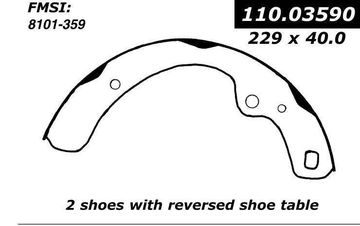 centric parts premium brake shoes  frsport 111.03590