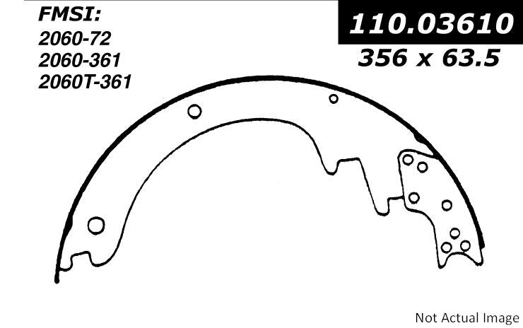 Centric Parts Premium Brake Shoes  top view frsport 111.03610