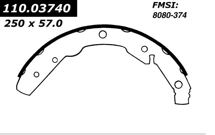 centric parts premium brake shoes  frsport 111.03740