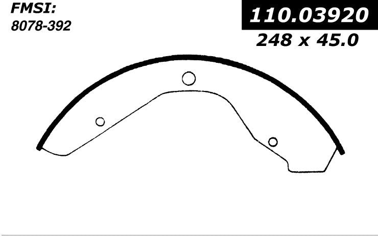 centric parts premium brake shoes  frsport 111.03920