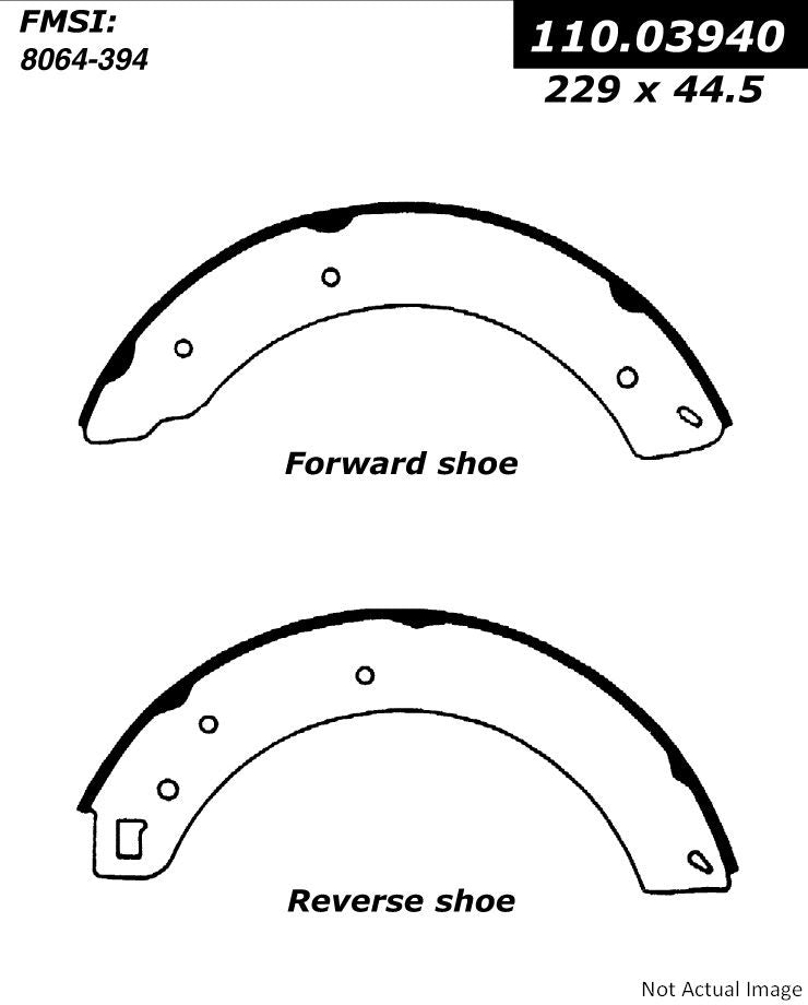 Stoptech Centric Premium Brake Shoes - Rear 111.03940