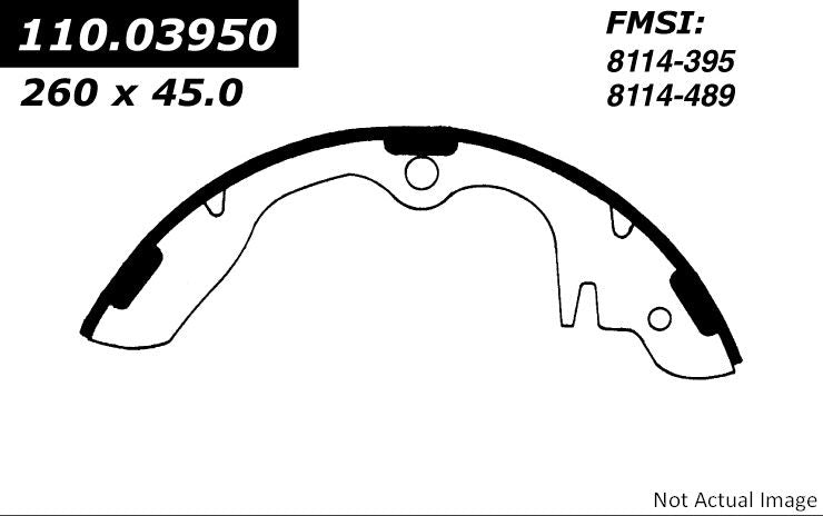 StopTech Premium Brake Shoes  top view frsport 111.03950