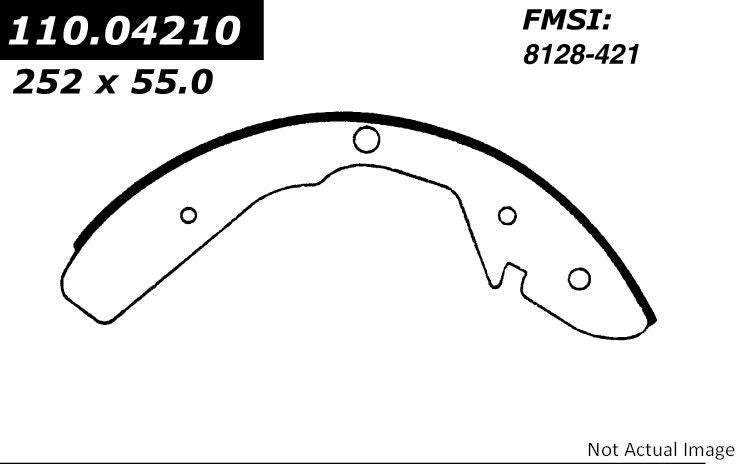 StopTech Premium Brake Shoes  top view frsport 111.04210