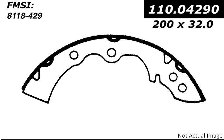 StopTech Premium Brake Shoes  top view frsport 111.04290