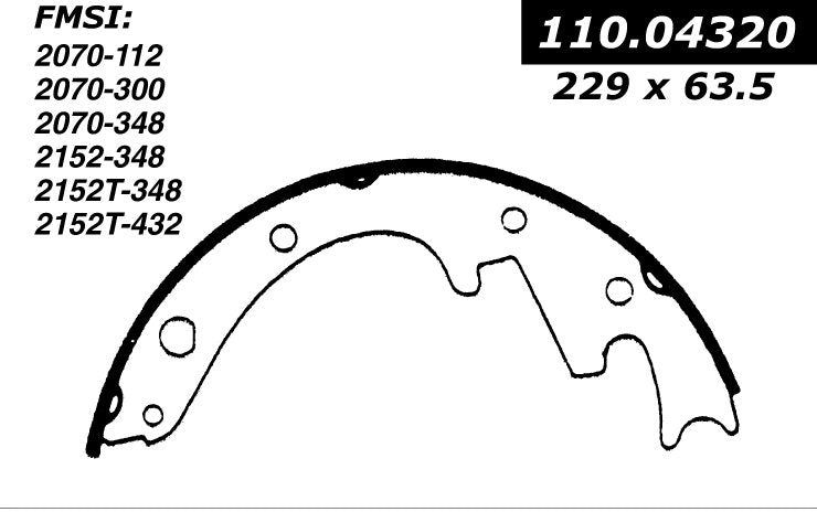 centric parts premium brake shoes  frsport 111.04320