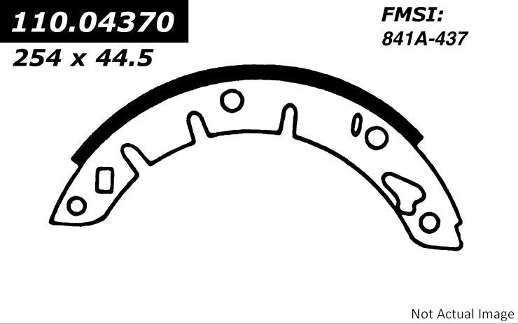 StopTech Premium Brake Shoes  top view frsport 111.04370