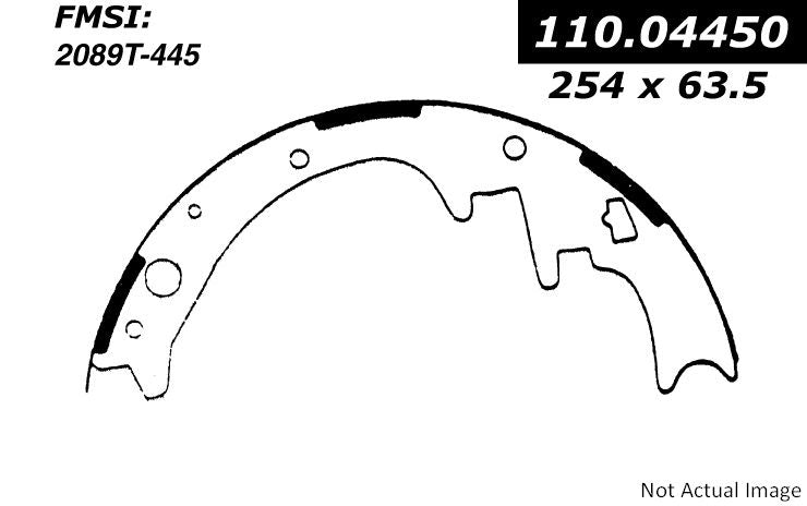 StopTech Premium Brake Shoes  top view frsport 111.04450