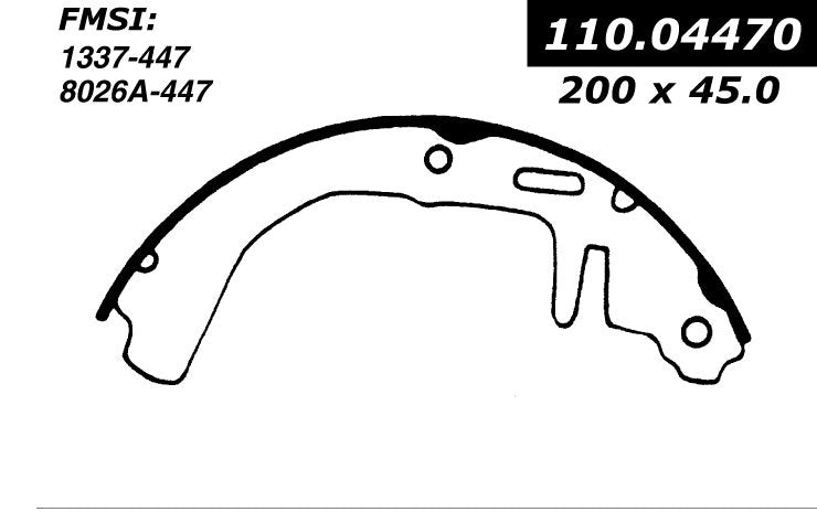 centric parts premium brake shoes  frsport 111.04470