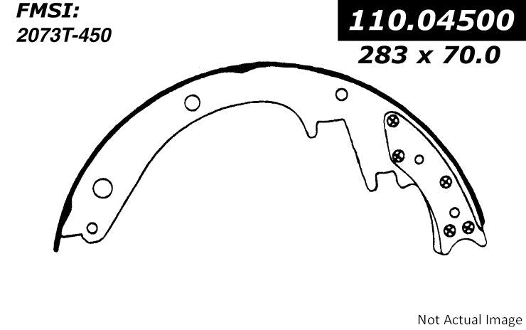 Centric Parts Premium Brake Shoes  top view frsport 111.04500