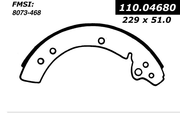 centric parts premium brake shoes  frsport 111.04680