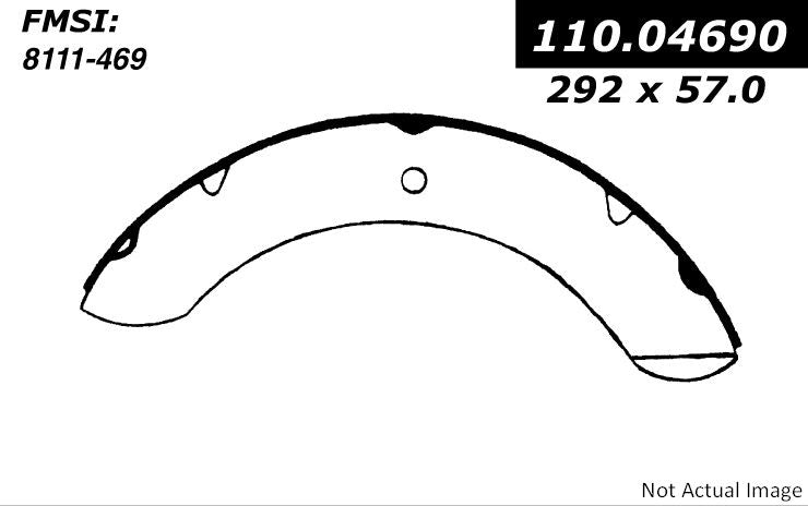 StopTech Premium Brake Shoes  top view frsport 111.04690