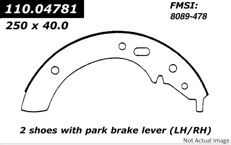 Stoptech Centric Premium Brake Shoes - Rear 111.04781