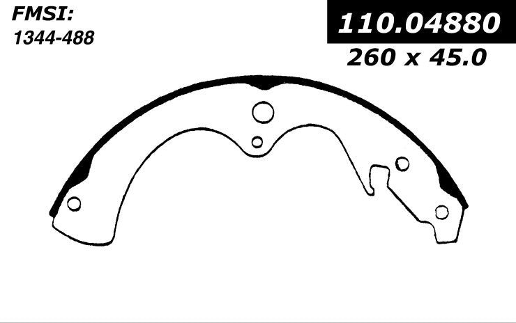 centric parts premium brake shoes  frsport 111.04880