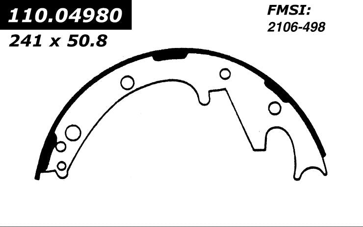 centric parts premium brake shoes  frsport 111.04980