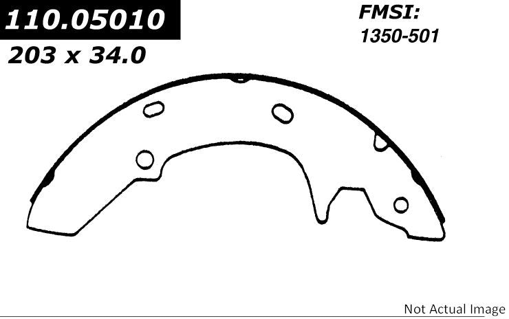 StopTech Premium Brake Shoes  top view frsport 111.05010