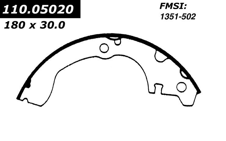 centric parts premium brake shoes  frsport 111.05020