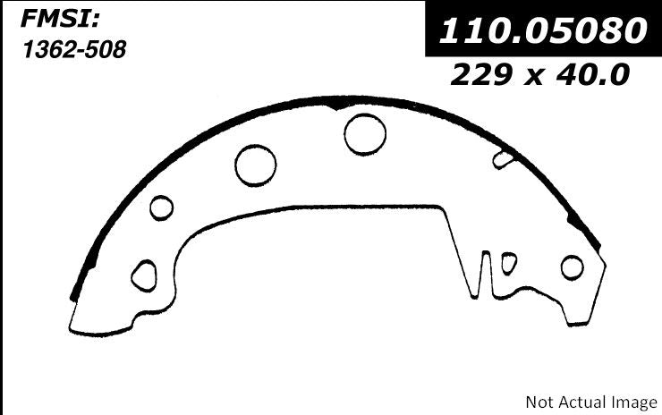 StopTech Premium Brake Shoes  top view frsport 111.05080