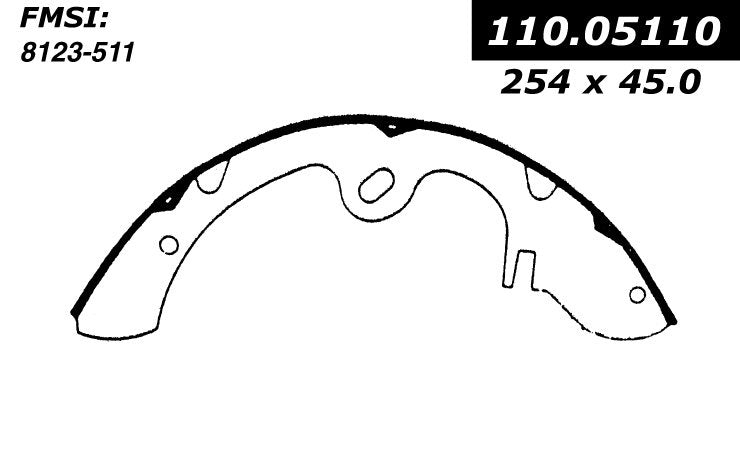 centric parts premium brake shoes  frsport 111.05110