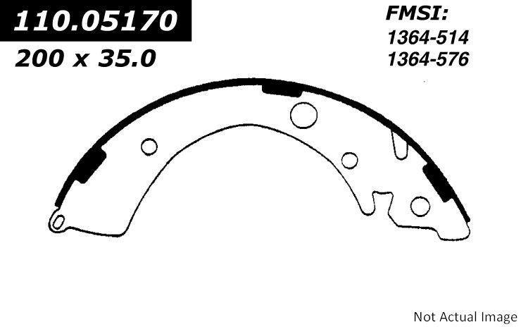 Stoptech Centric 92-05 Honda Civic Premium Rear Drum Brake Shoes 111.05170