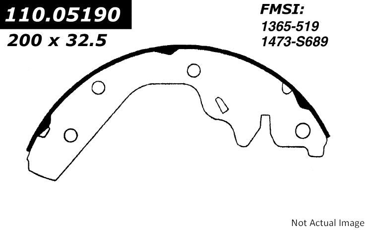 Centric Parts Premium Brake Shoes  top view frsport 111.05190