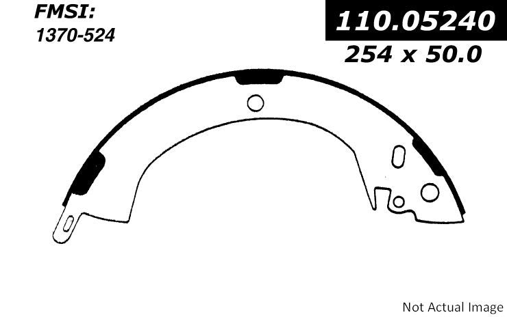 StopTech Premium Brake Shoes  top view frsport 111.05240
