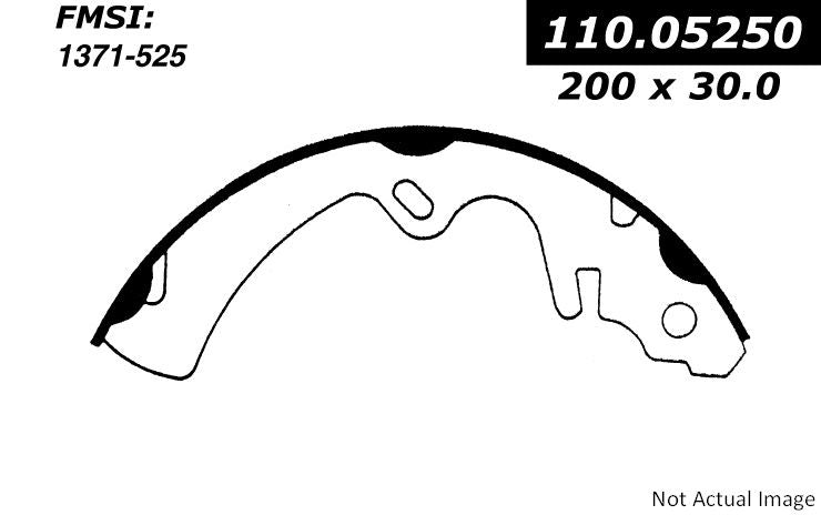 StopTech Premium Brake Shoes  top view frsport 111.05250