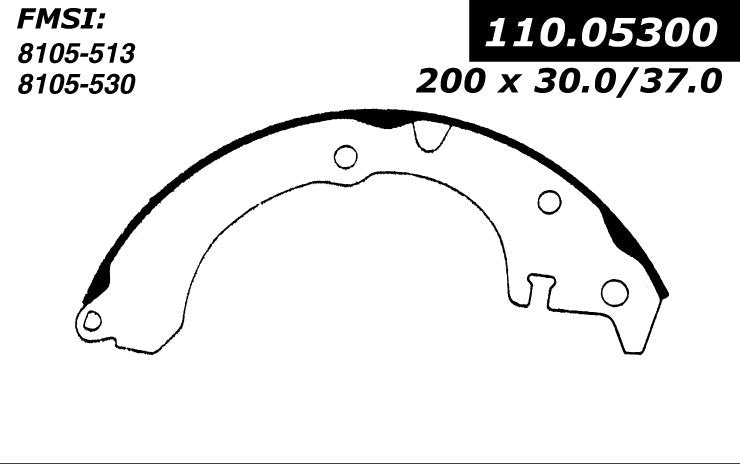 centric parts premium brake shoes  frsport 111.05300