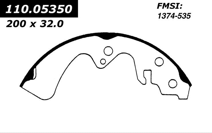 centric parts premium brake shoes  frsport 111.05350