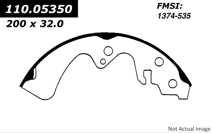 Stoptech Centric 81-85 Mazda RX-7 Premium Rear Drum Brake Shoes 111.05350