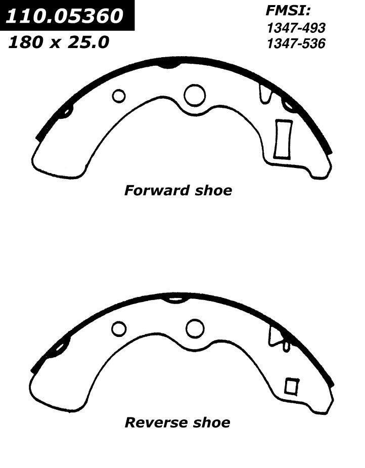 centric parts premium brake shoes  frsport 111.05360