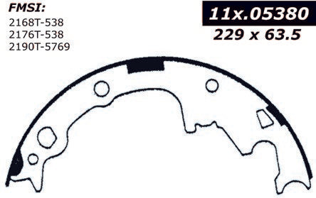 centric parts premium brake shoes  frsport 111.05380