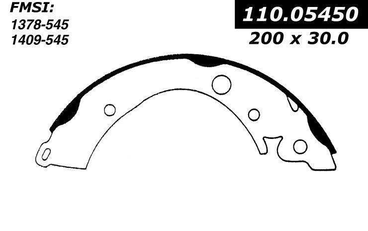 centric parts premium brake shoes  frsport 111.05450