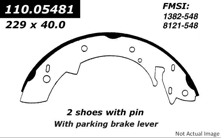 StopTech Premium Brake Shoes  top view frsport 111.05481
